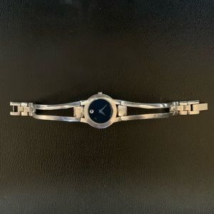 Movado stainless steel bangle bracelet watch